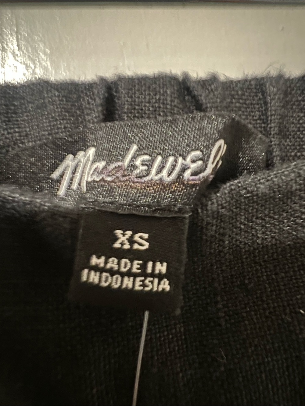 Madewell Black Relaxed Linen-Blend Chino Pants - Picture 3 of 7